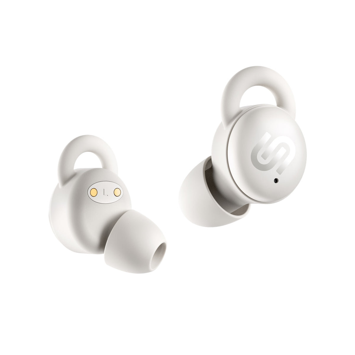 Urbanista Porto Cloud White earphones close-up