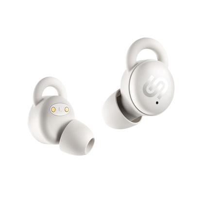 Urbanista Porto Cloud White earphones close-up
