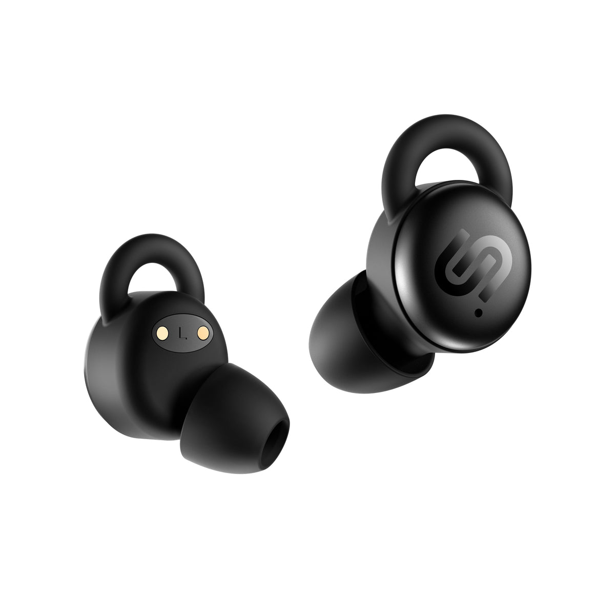 Urbanista Porto Midnight Black earphones close-up
