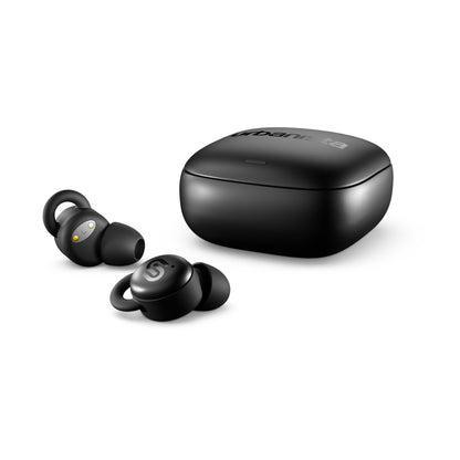 Urbanista Porto Midnight Black earphones and charging case